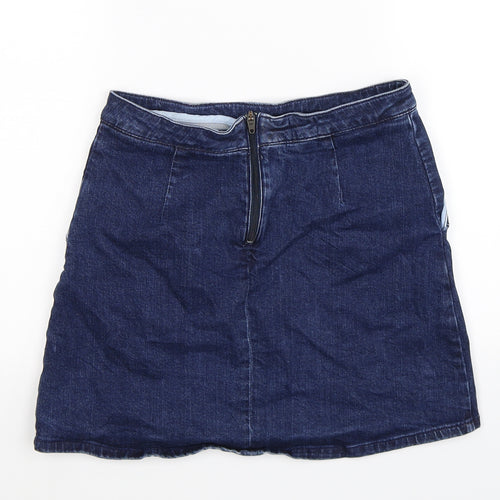 ASOS Womens Blue  Denim A-Line Skirt Size 10
