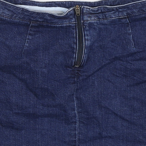 ASOS Womens Blue  Denim A-Line Skirt Size 10