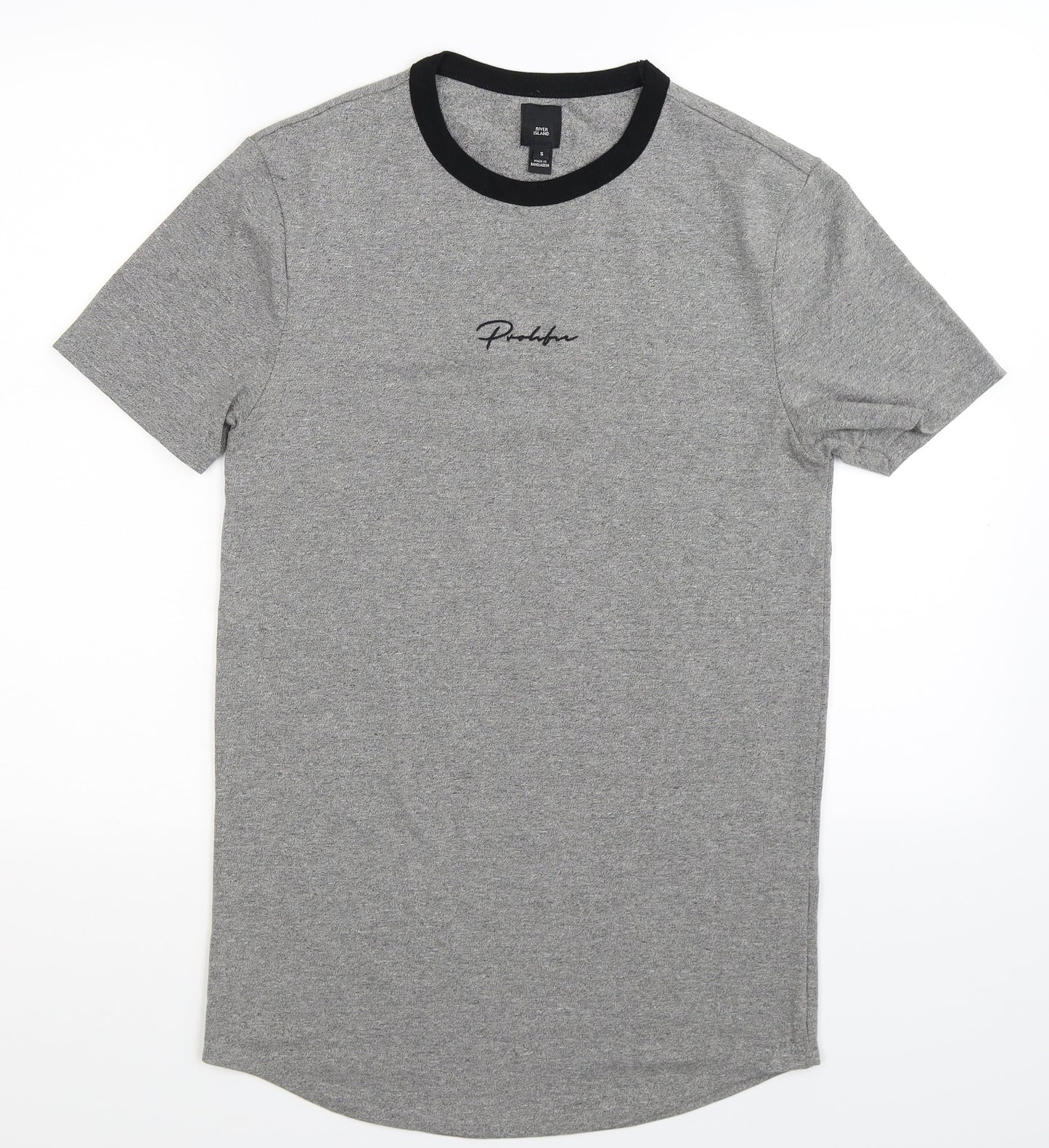 River Island Mens Grey    T-Shirt Size S
