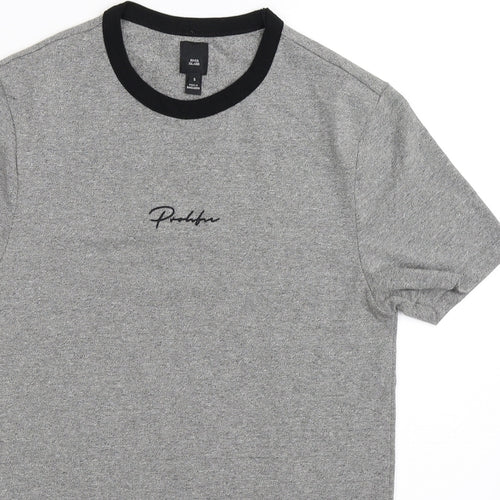 River Island Mens Grey    T-Shirt Size S