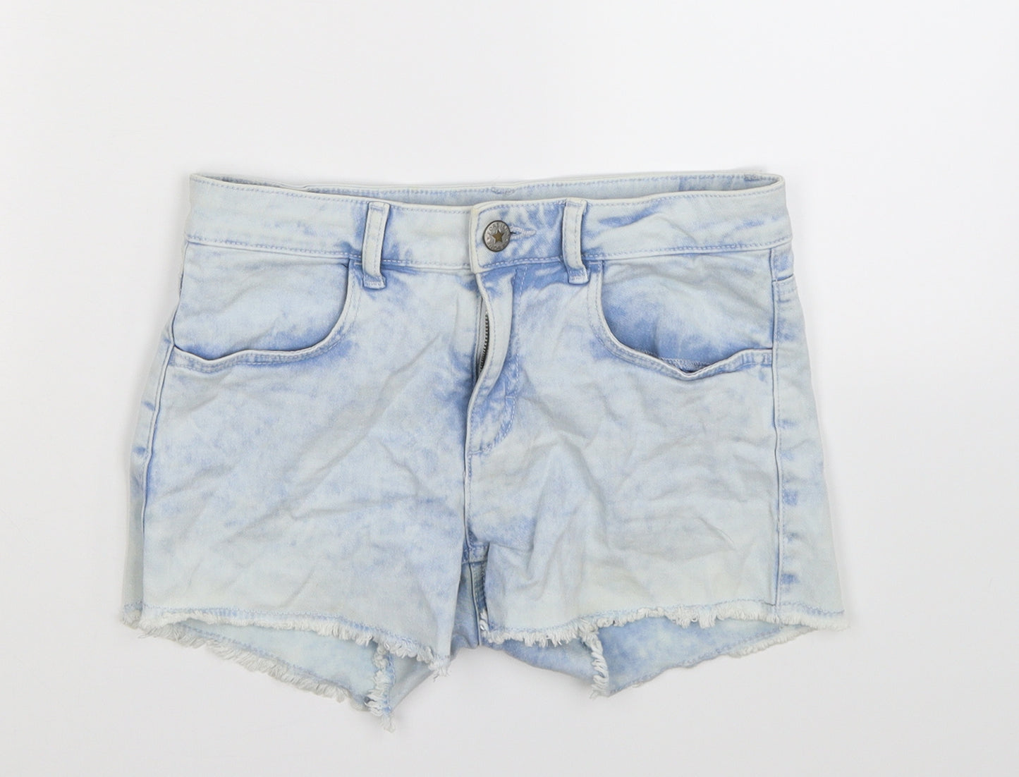 H&M Girls Blue  Denim Hot Pants Shorts Size 11-12 Years