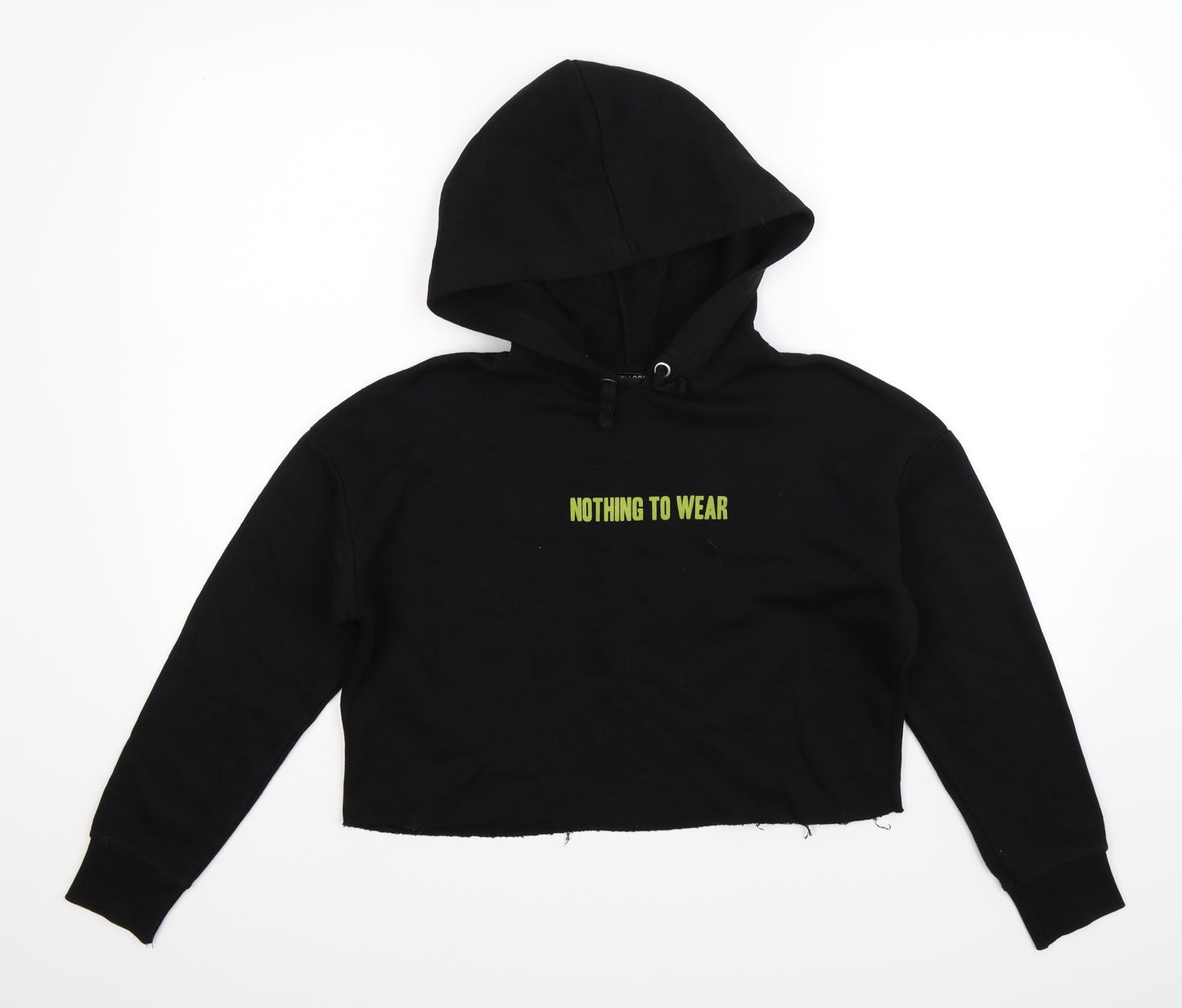 New Look Girls Black   Pullover Hoodie Size 12-13 Years  - Cropped