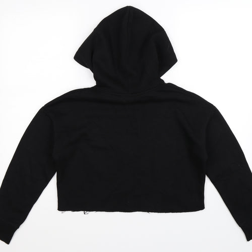 New Look Girls Black   Pullover Hoodie Size 12-13 Years  - Cropped