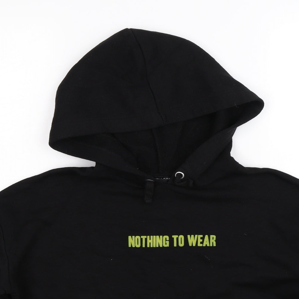 New Look Girls Black   Pullover Hoodie Size 12-13 Years  - Cropped