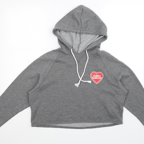 H&M Womens Grey   Pullover Hoodie Size M  - Cropped