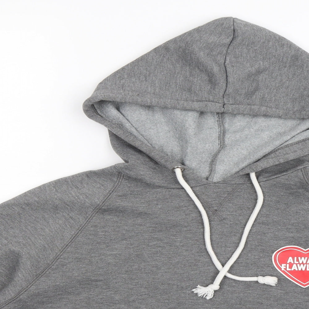 H&M Womens Grey   Pullover Hoodie Size M  - Cropped