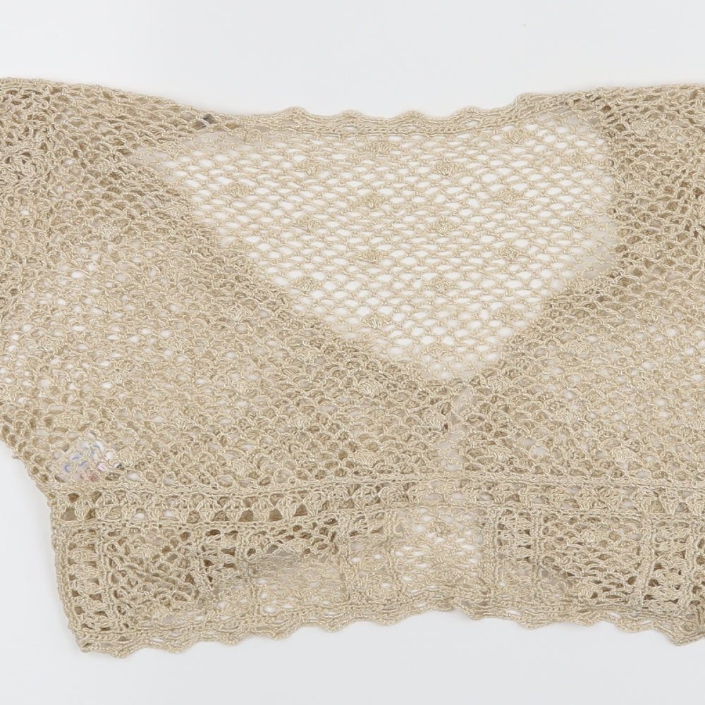 Oasis Womens Gold   Cardigan Jumper Size S