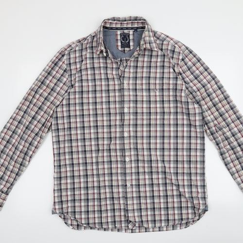 Maine Mens Red Check   Button-Up Size M
