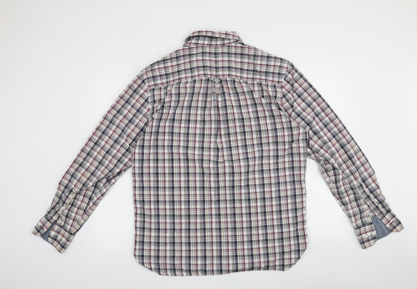 Maine Mens Red Check   Button-Up Size M