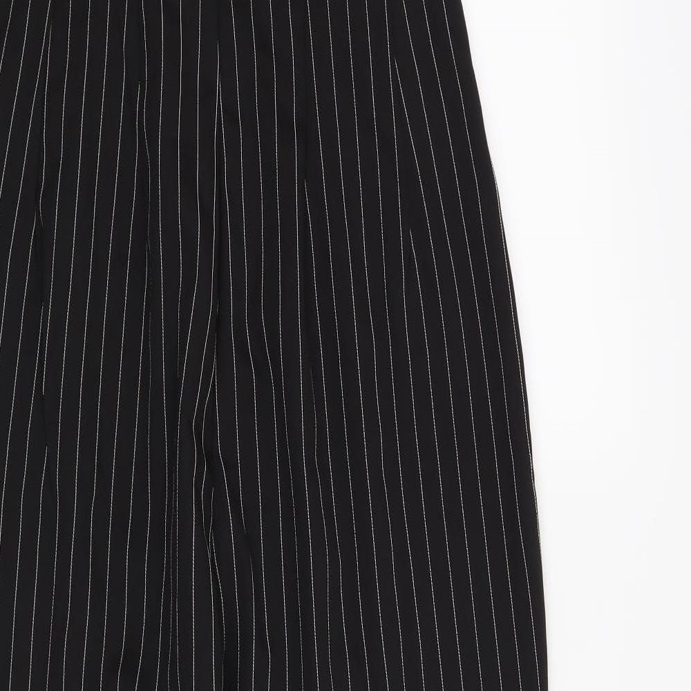 PRETTYLITTLETHING Womens Black Striped  Jumpsuit One-Piece Size 10
