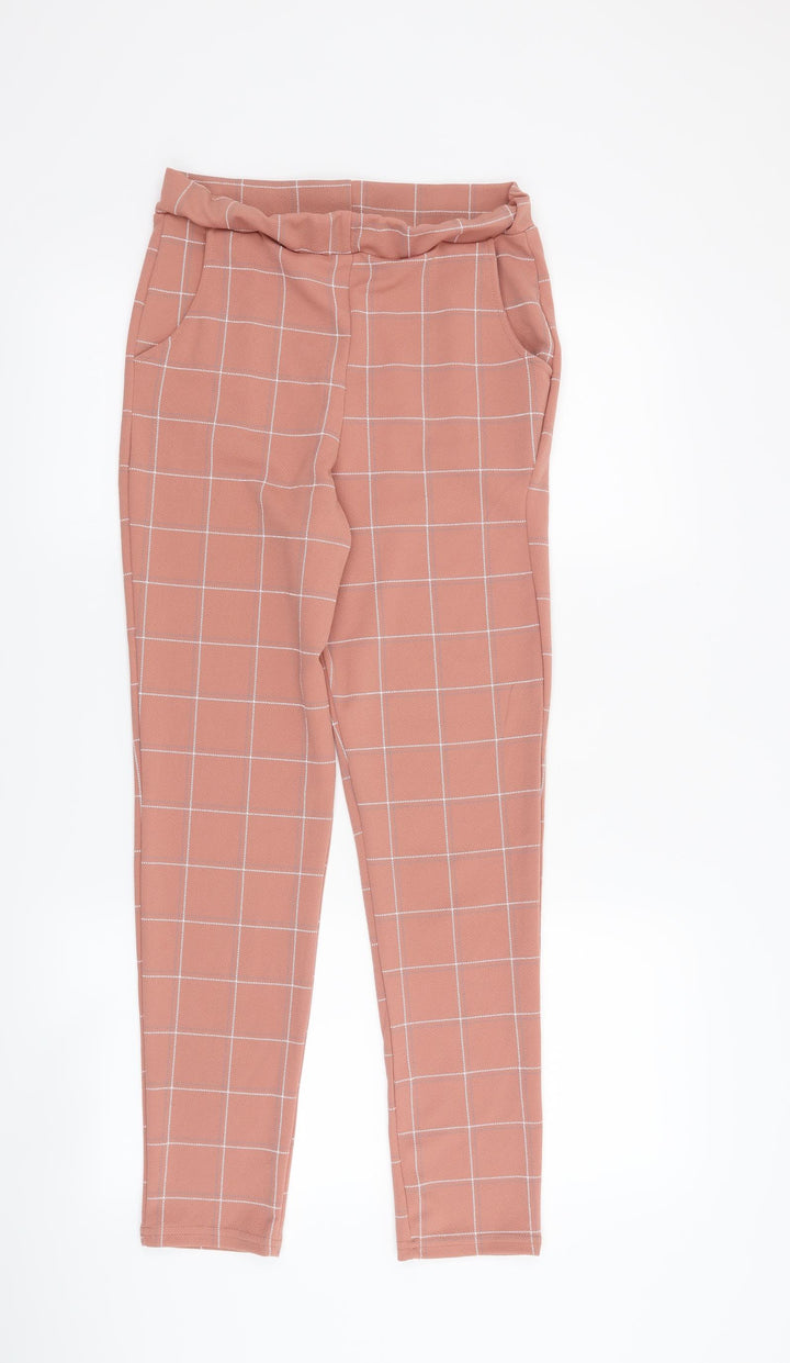 PRETTYLITTLETHING Womens Pink   Trousers  Size 10 L26 in