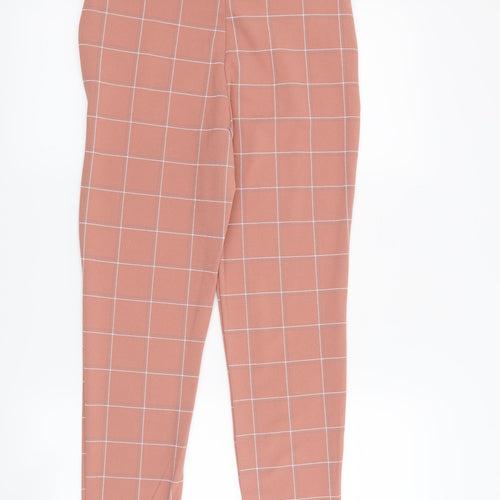 PRETTYLITTLETHING Womens Pink   Trousers  Size 10 L26 in