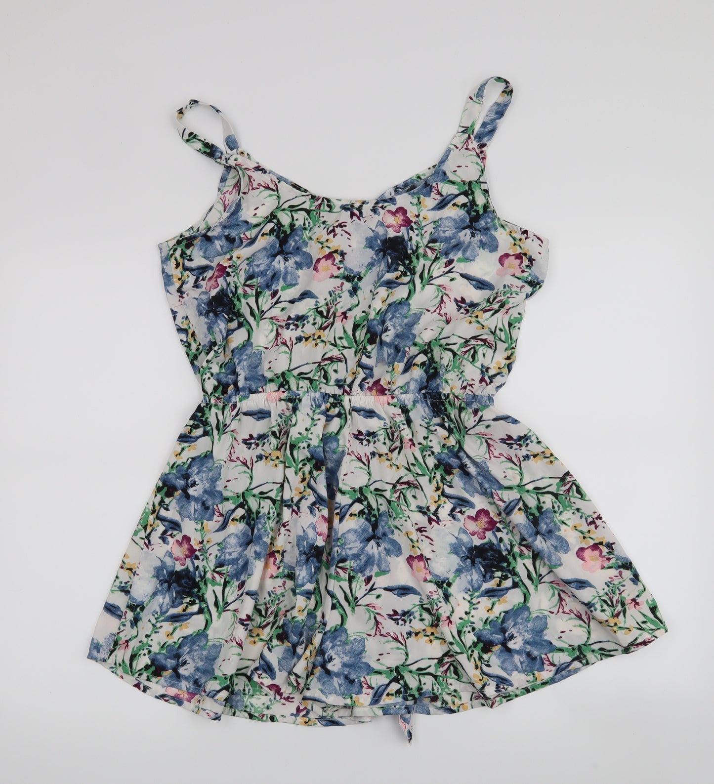 Primark Womens Blue Floral  Romper One-Piece Size 14
