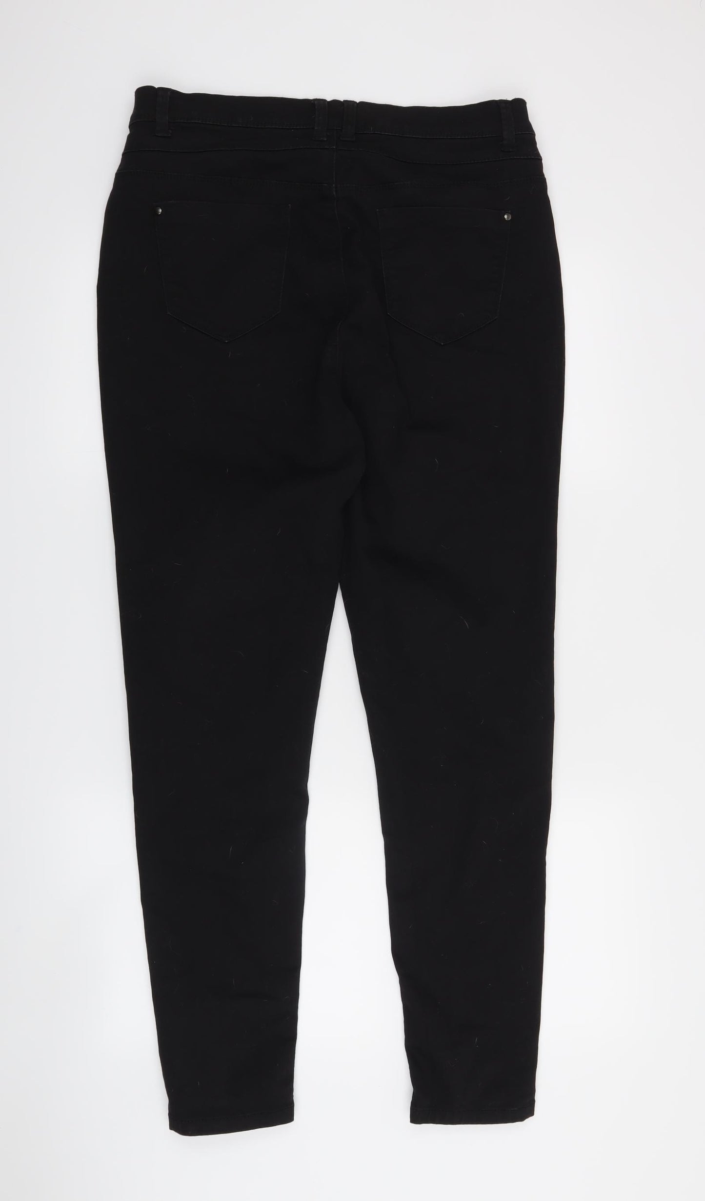 Peacocks Womens Black   Skinny Jeans Size 16 L27 in