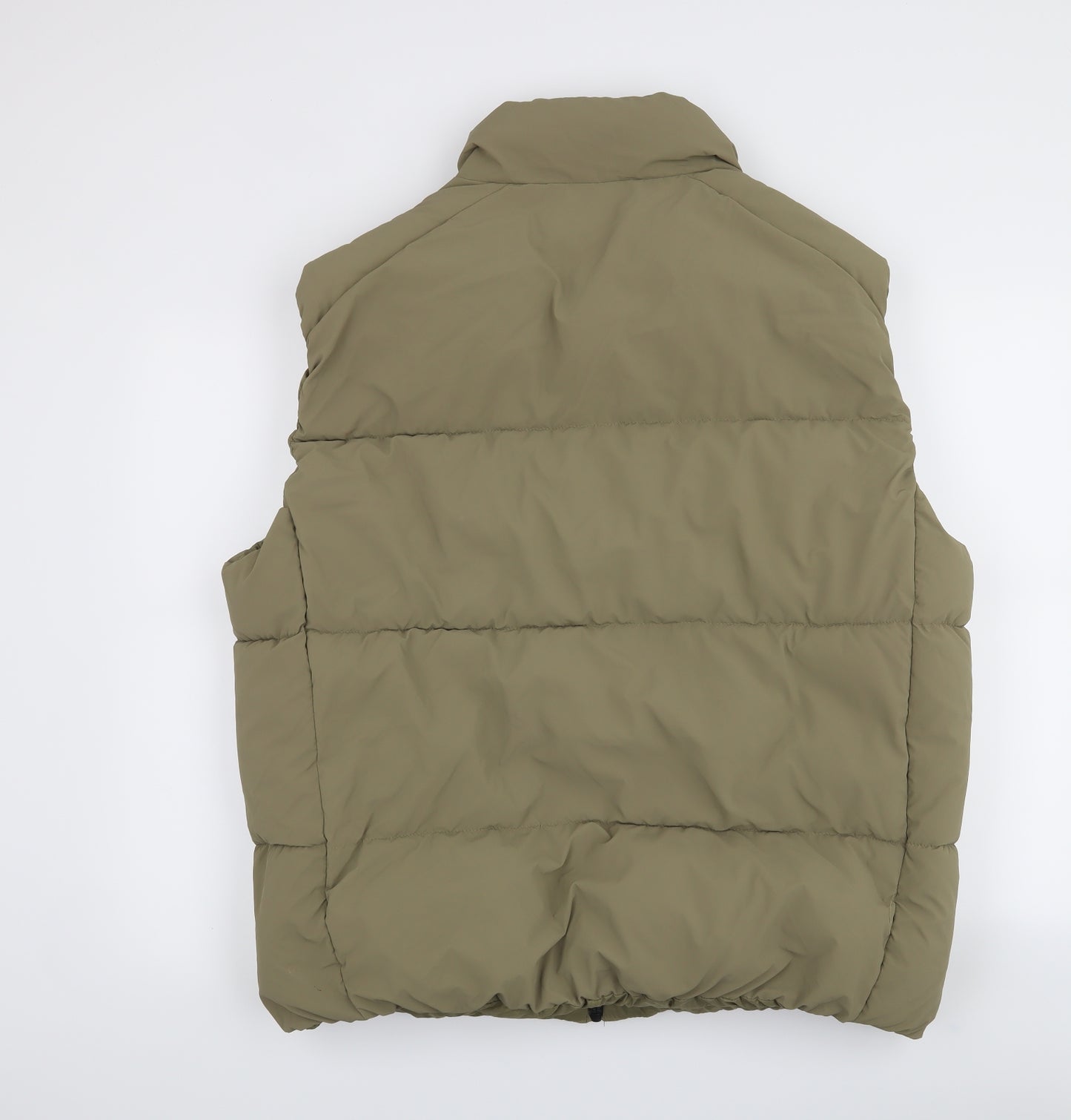 Zara Womens Green   Puffer Jacket Waistcoat Size XL