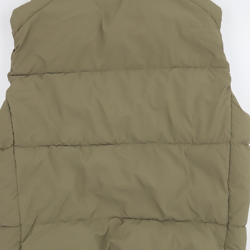 Zara Womens Green   Puffer Jacket Waistcoat Size XL