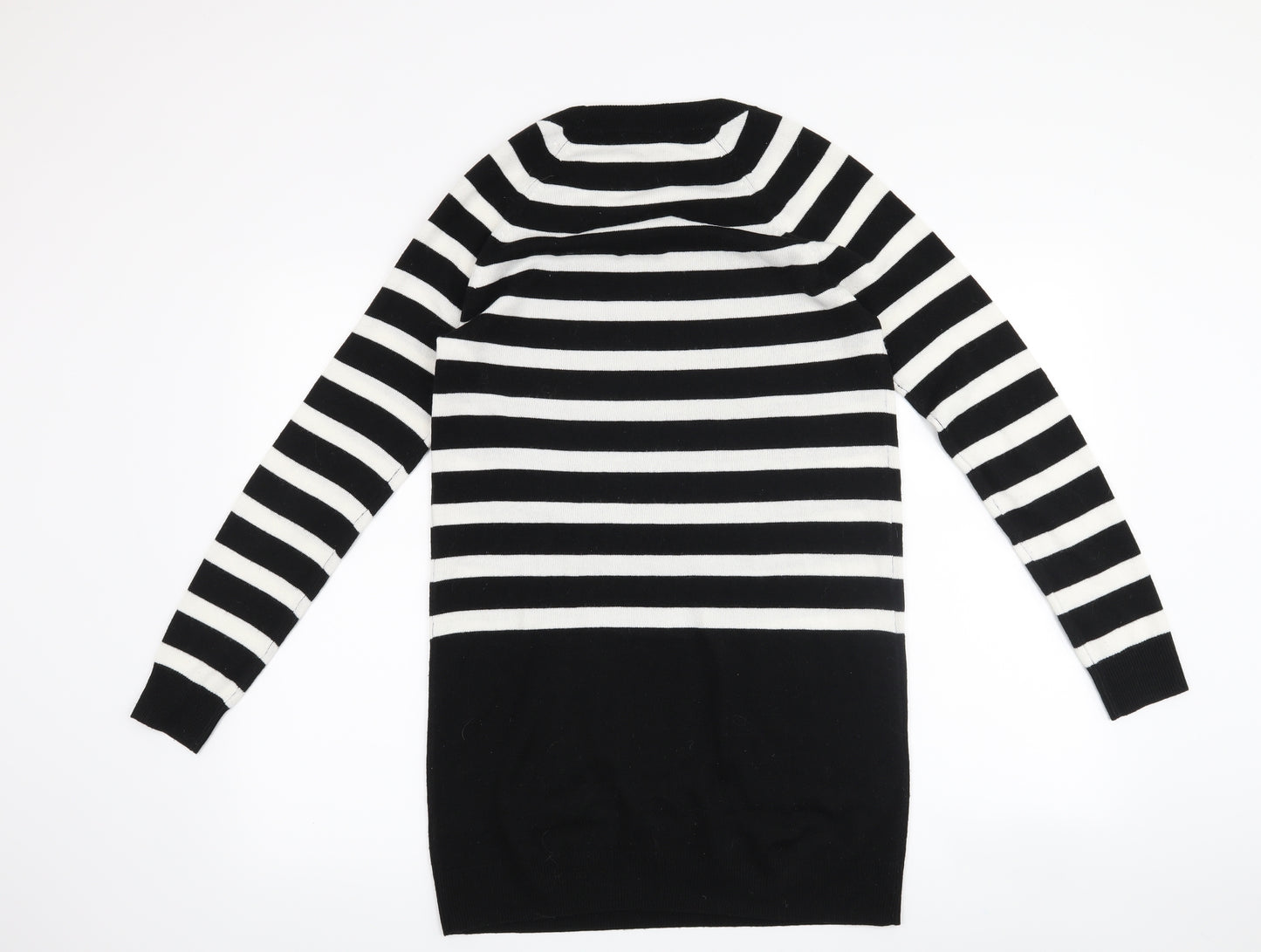 TU Womens Black Striped  Jumper Dress  Size 8