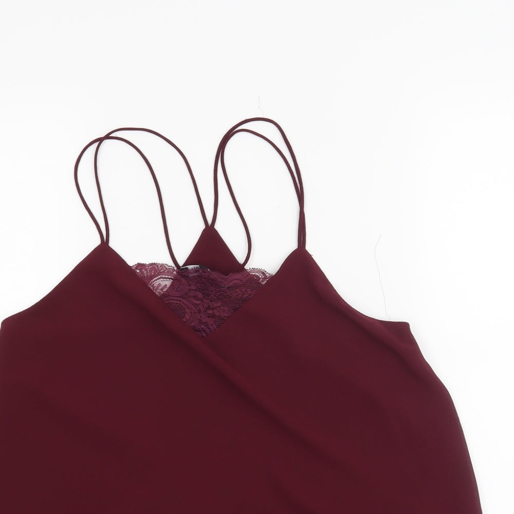 New Look Womens Red   Basic Blouse Size 8