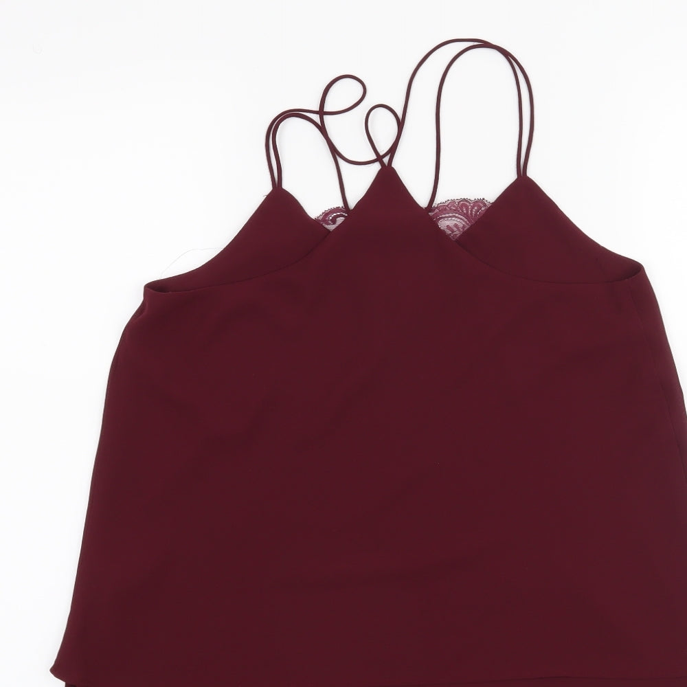 New Look Womens Red   Basic Blouse Size 8
