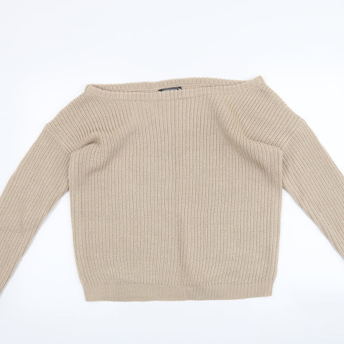 Missguided Womens Beige   Pullover Jumper Size S