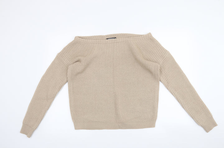 Missguided Womens Beige   Pullover Jumper Size S