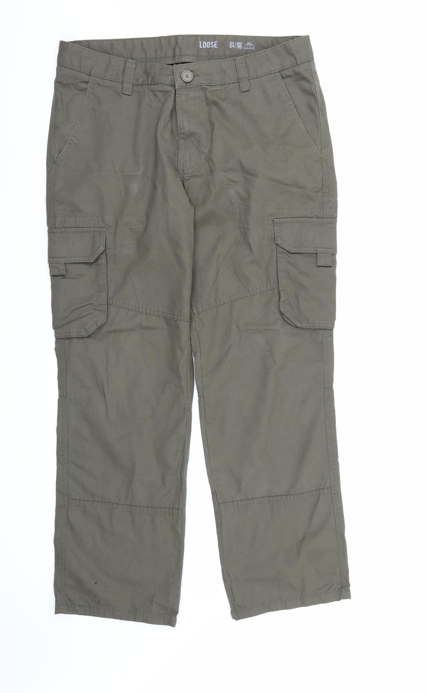 F&F Mens Green   Cargo Trousers  L30 in