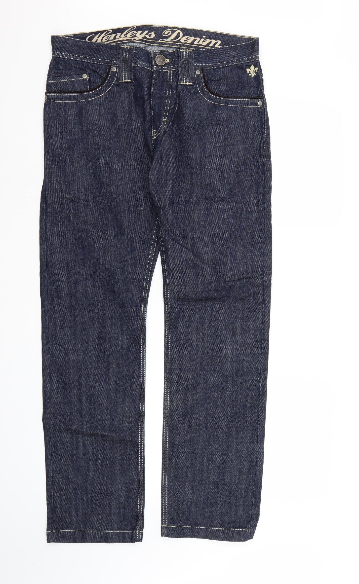 Henleys Mens Blue  Denim Straight Jeans  L31 in
