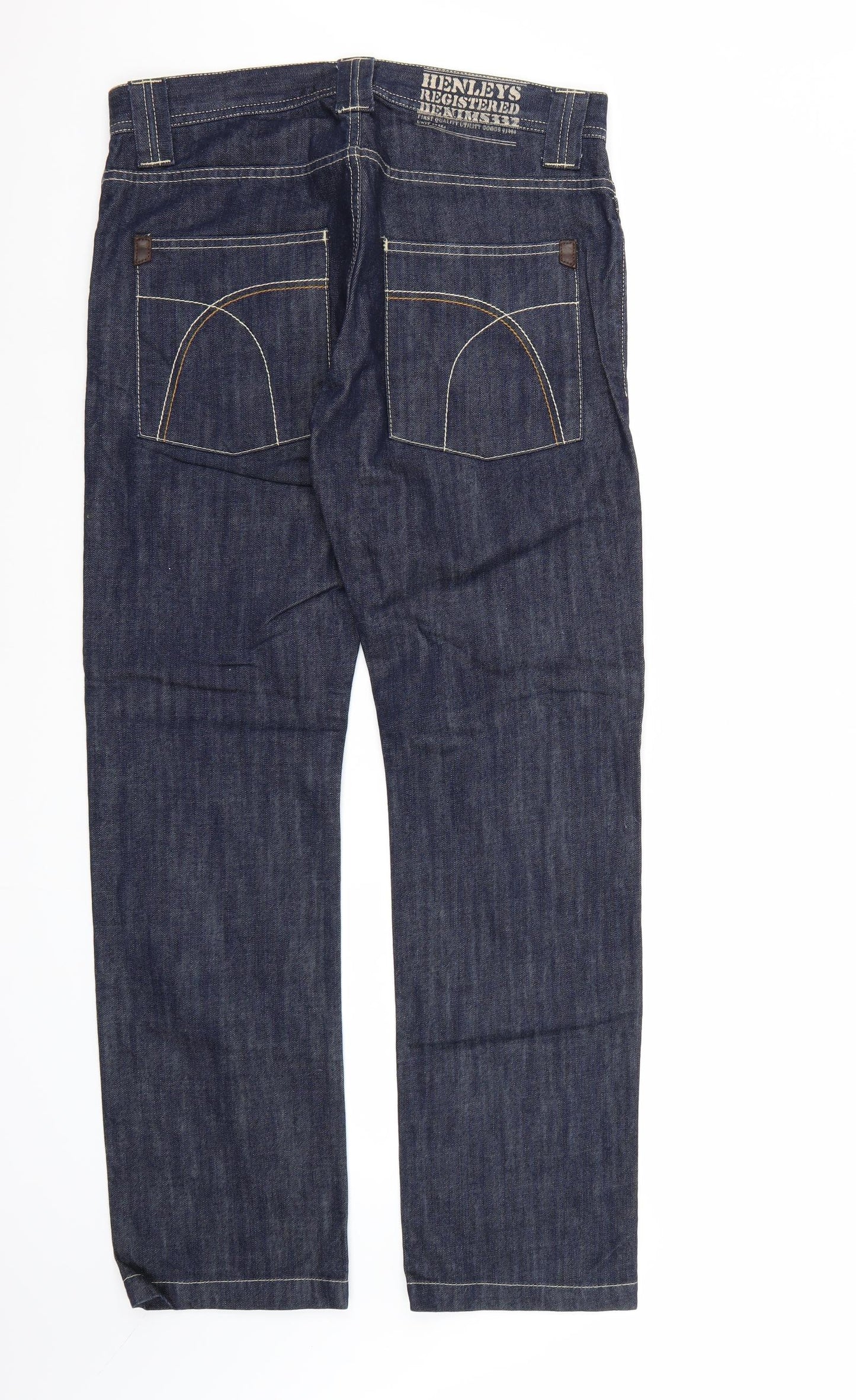 Henleys Mens Blue  Denim Straight Jeans  L31 in