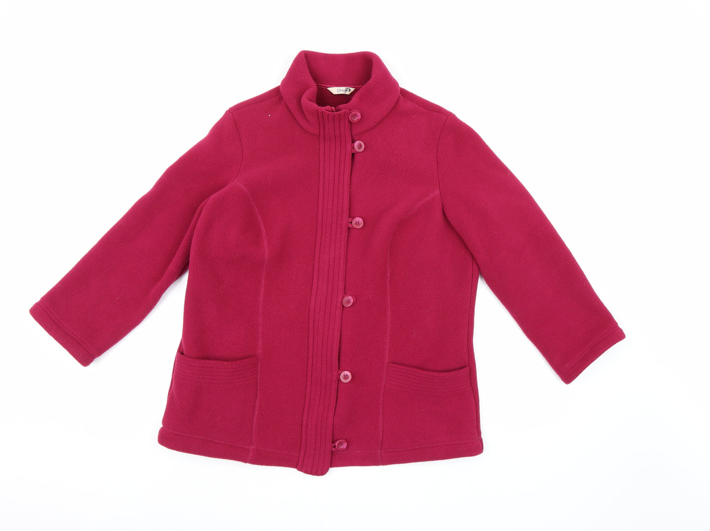 Marks and Spencer Womens Pink  Fleece Overcoat Coat Size 14