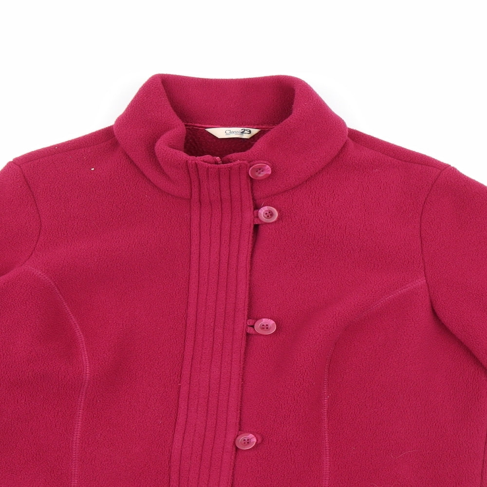 Marks and Spencer Womens Pink  Fleece Overcoat Coat Size 14