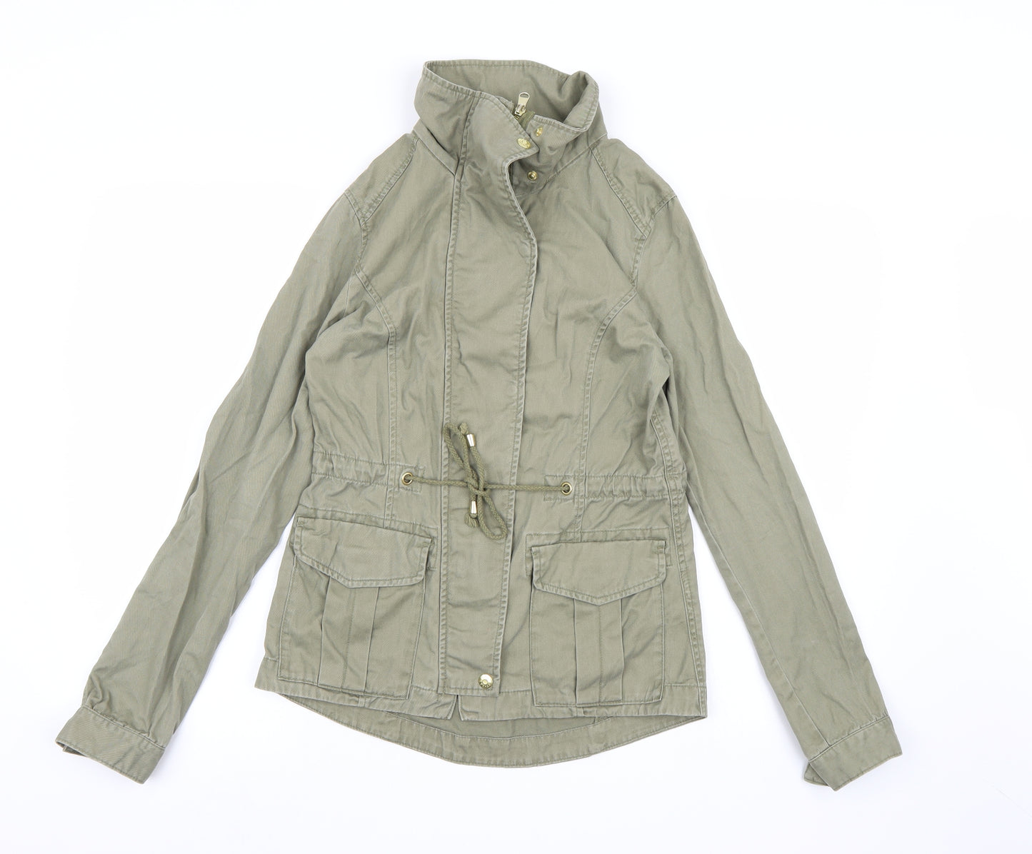 Divided by H&M Womens Green  Denim Overcoat Coat Size 8