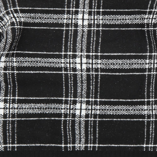 Marks and Spencer Womens Black Check Knit Pullover Jumper Size M