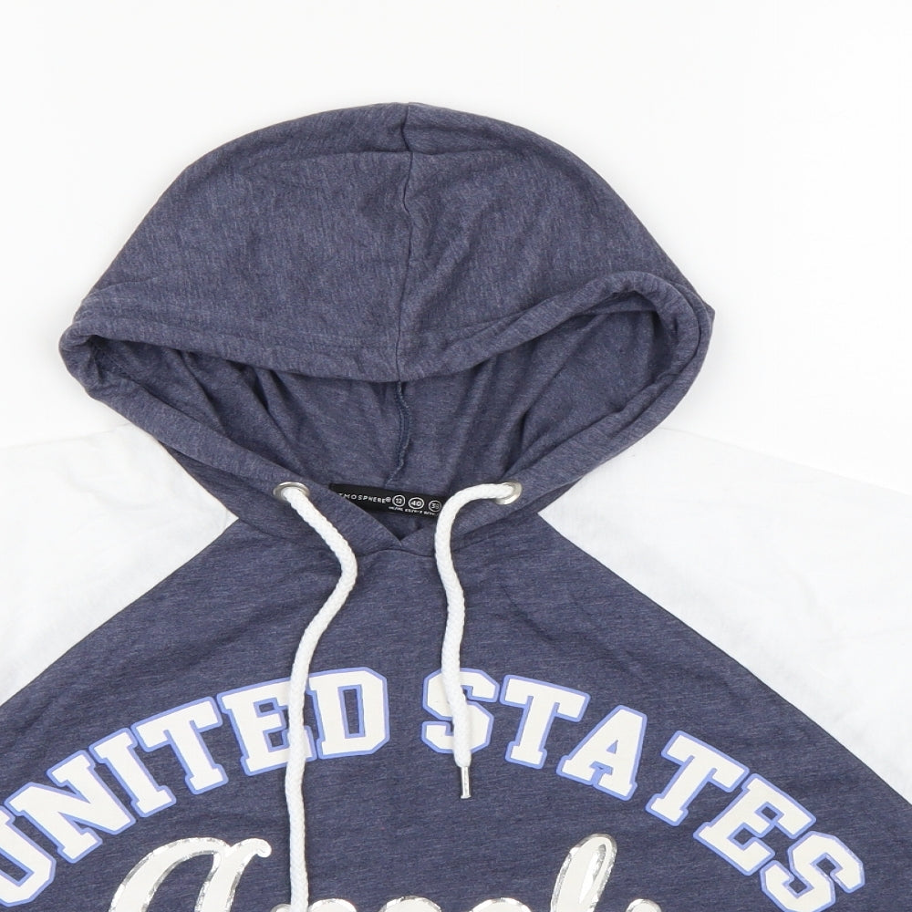 Atmosphere Womens Blue   Pullover Hoodie Size 12