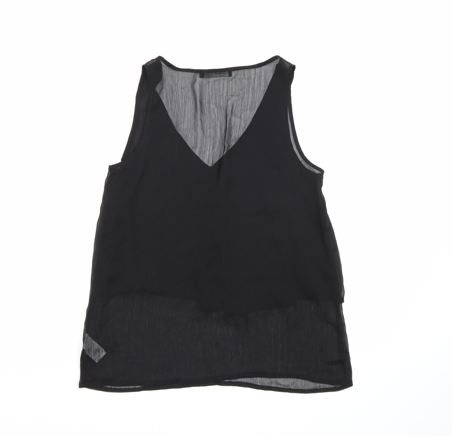 Atmosphere Womens Black  Chiffon Basic T-Shirt Size 10