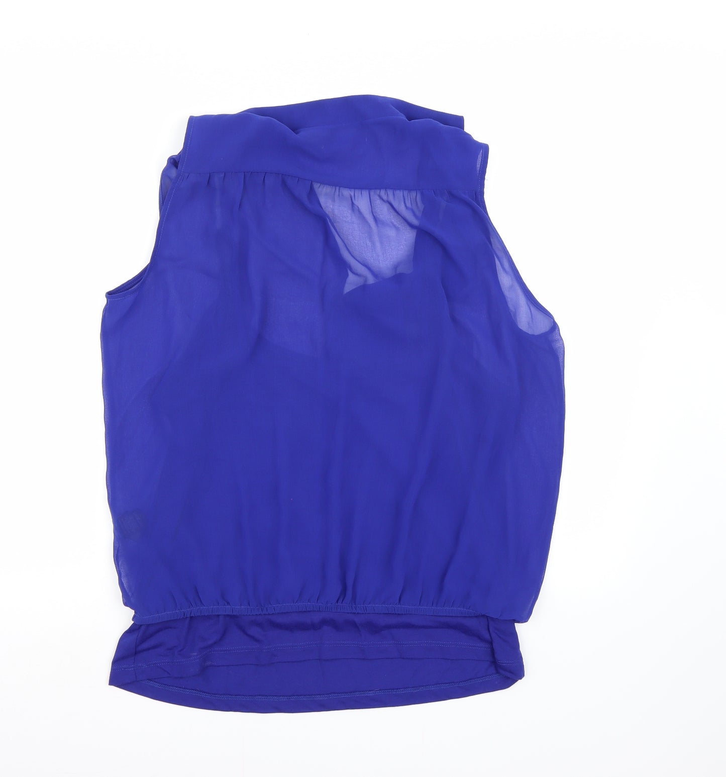 Per Una Womens Blue  Chiffon Basic Blouse Size 16