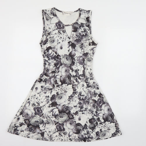 Vouley Vous Womens White Floral  A-Line  Size XS