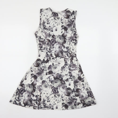 Vouley Vous Womens White Floral  A-Line  Size XS