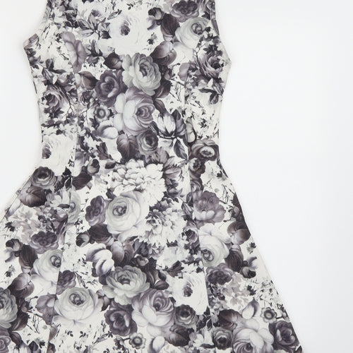 Vouley Vous Womens White Floral  A-Line  Size XS
