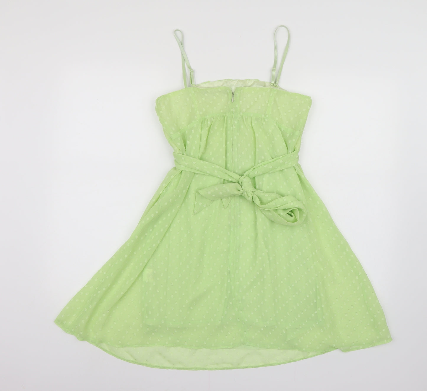 Madam Rage Womens Green  Chiffon A-Line  Size 12  - Lime green
