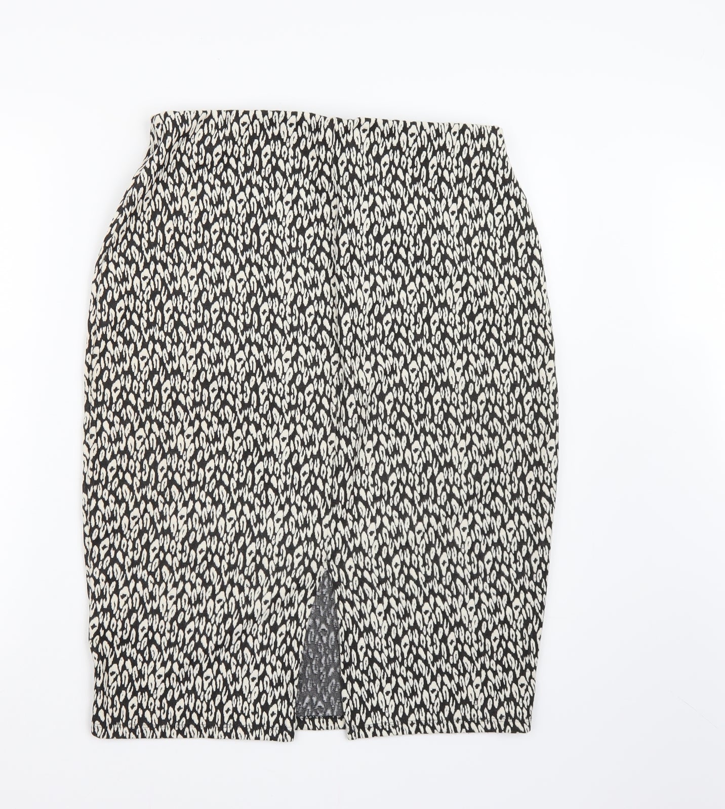 Marks and Spencer Womens Black Animal Print  A-Line Skirt Size 14