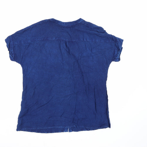Anna Rose Womens Blue  Denim Basic T-Shirt Size 14