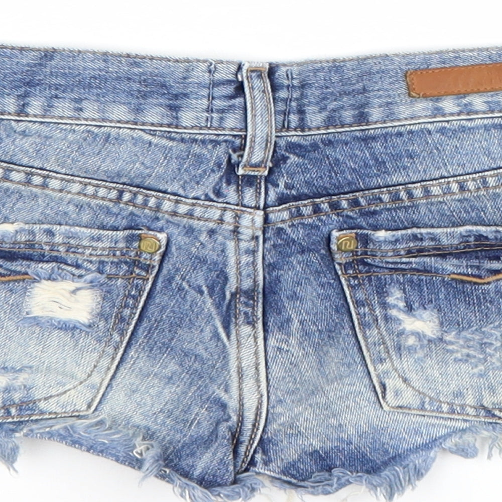 River Island Womens Blue  Denim Hot Pants Shorts Size 6