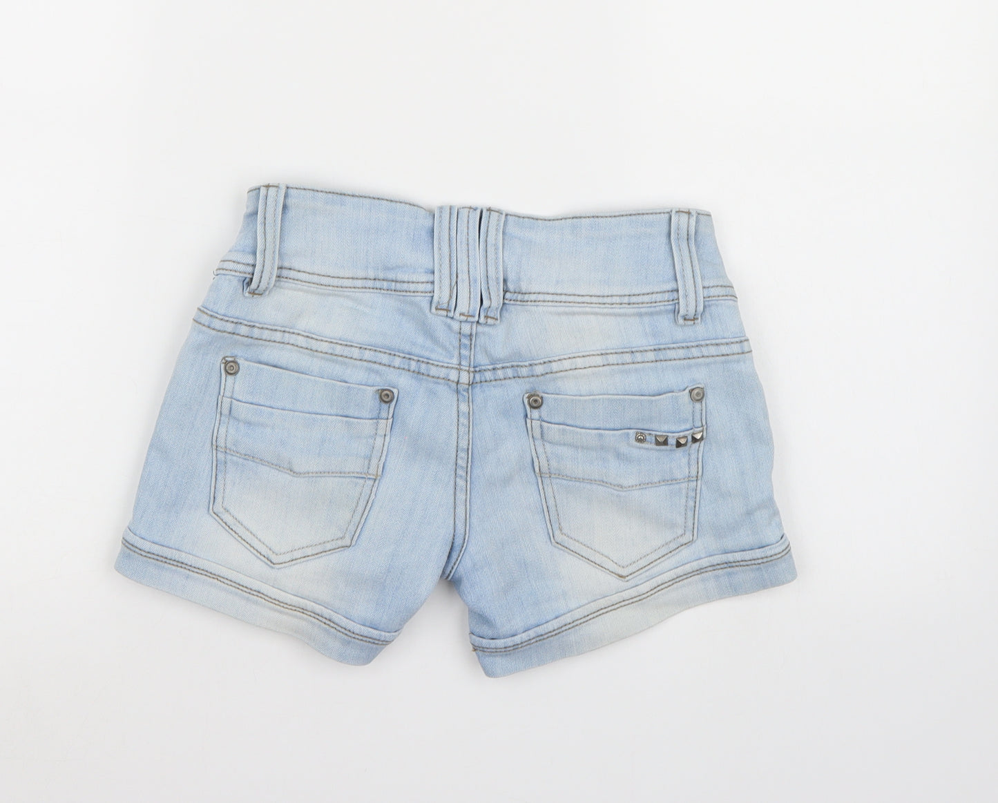 Preworn Womens Blue  Denim Hot Pants Shorts