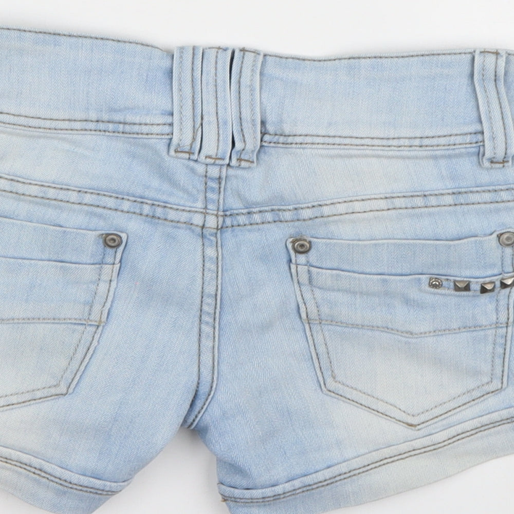 Preworn Womens Blue  Denim Hot Pants Shorts