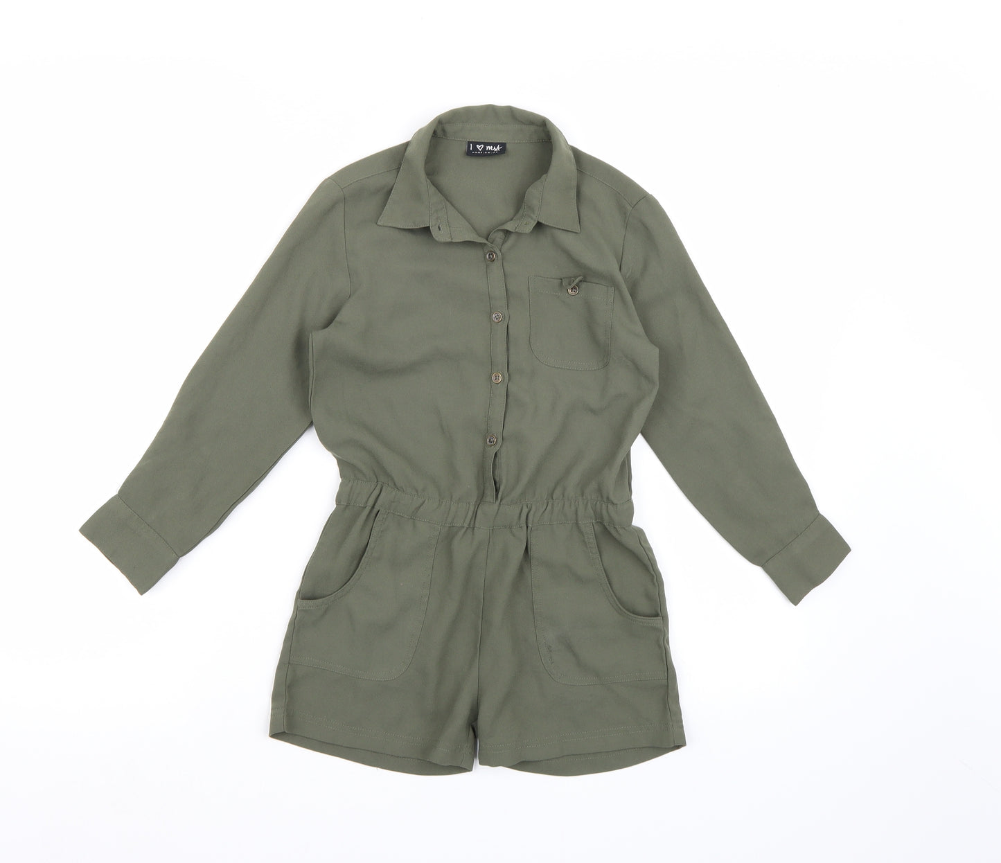 NEXT Girls Green  Chiffon Playsuit One-Piece Size 6 Years