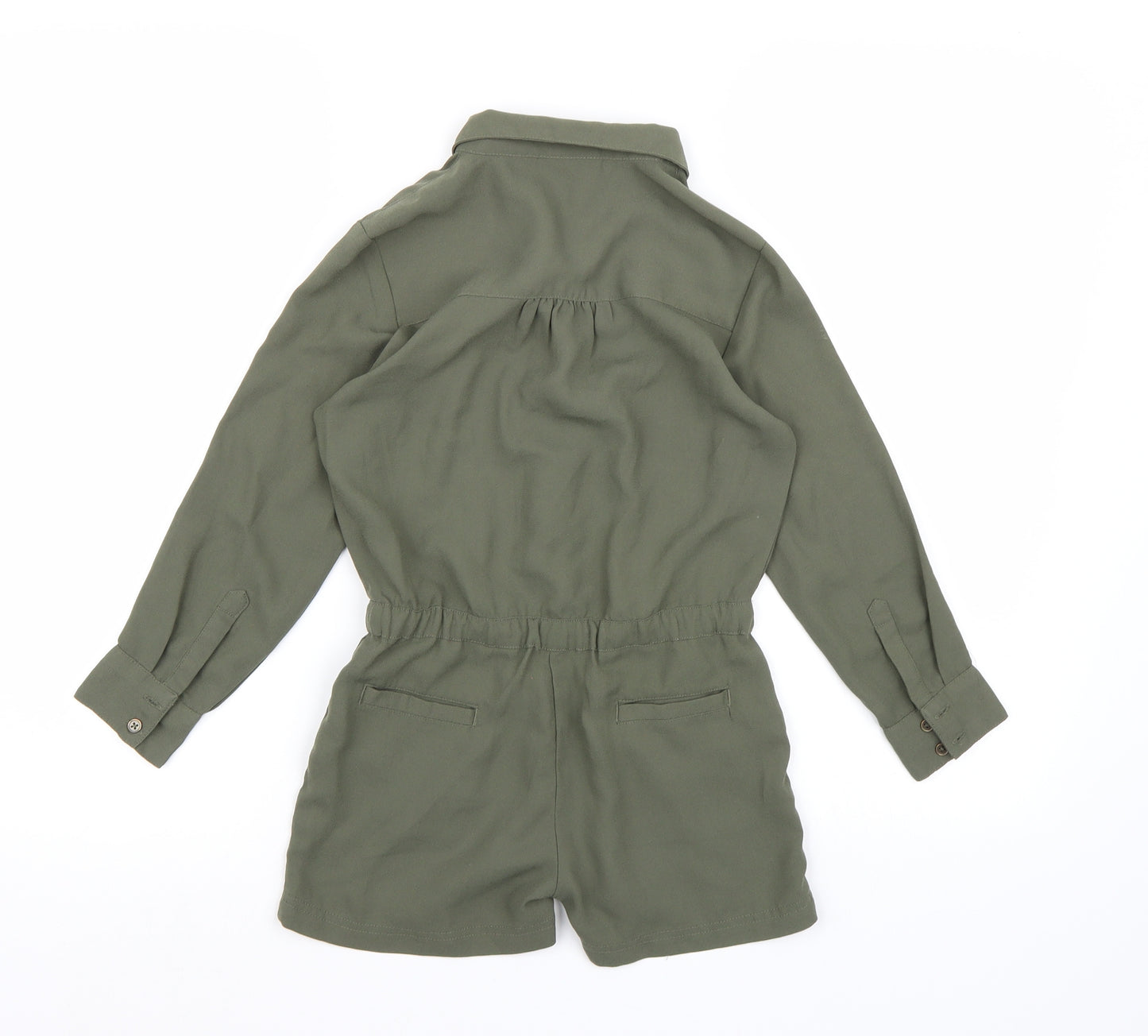 NEXT Girls Green  Chiffon Playsuit One-Piece Size 6 Years