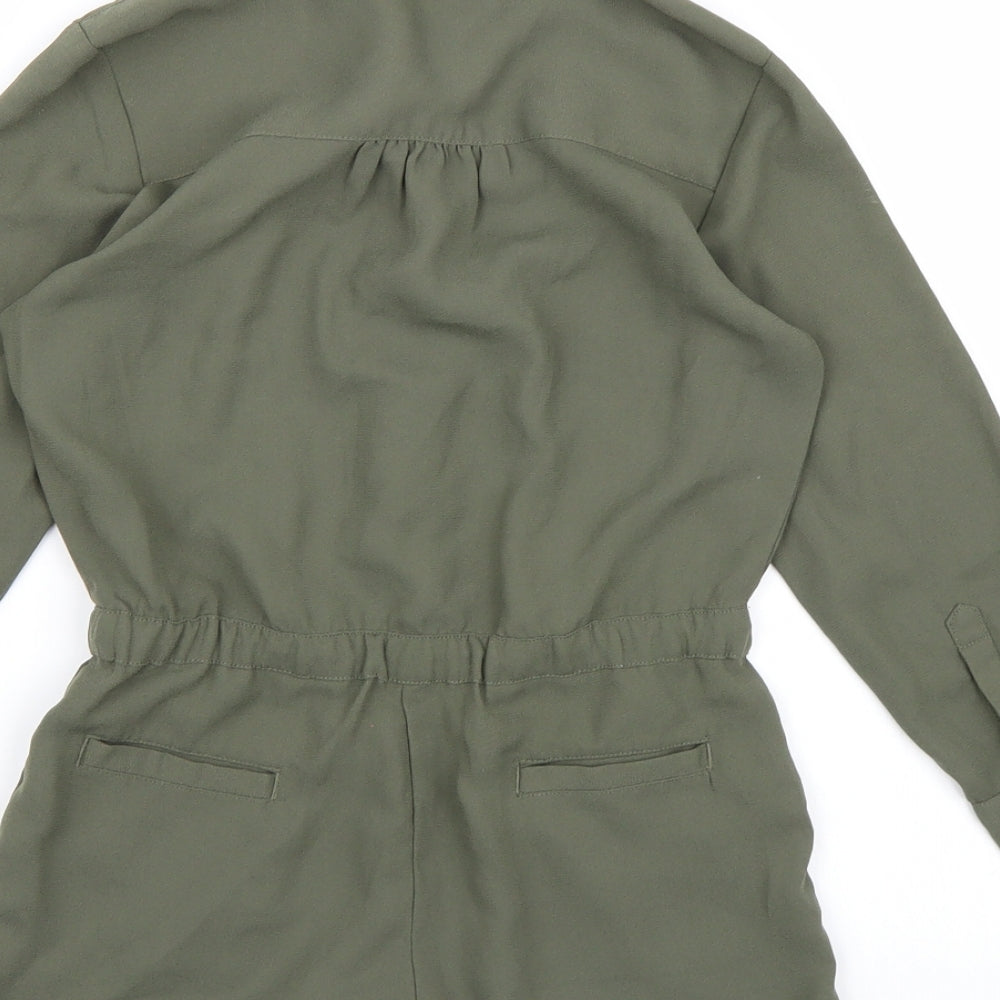 NEXT Girls Green  Chiffon Playsuit One-Piece Size 6 Years