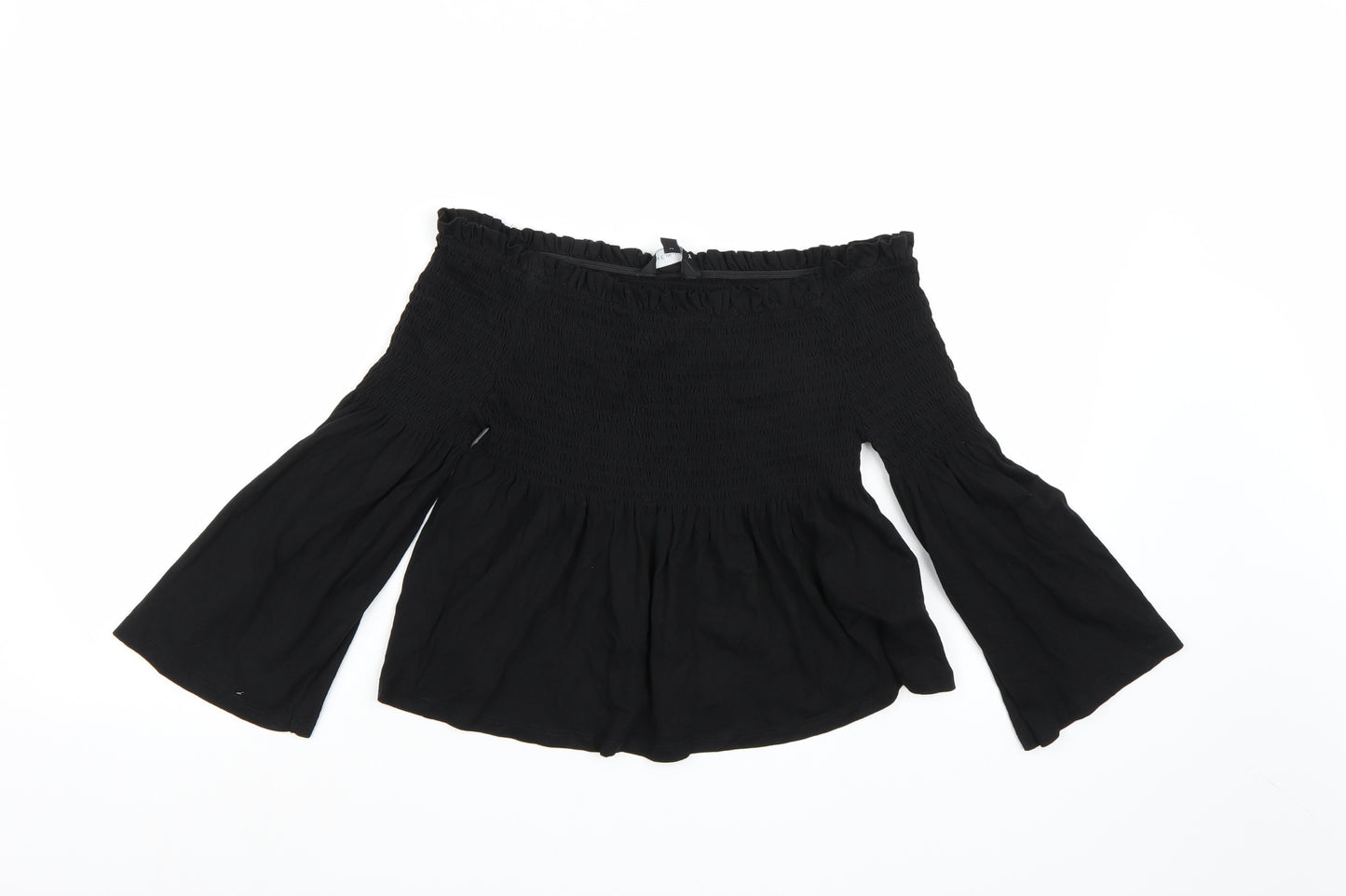 New Look Womens Black   Basic Blouse Size 12  - Flared Sleeves