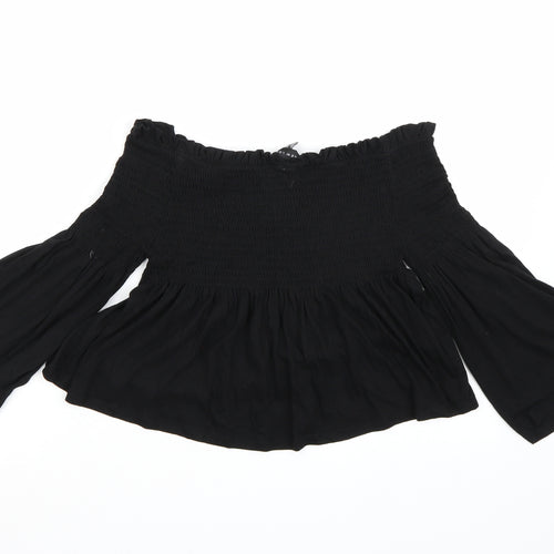 New Look Womens Black   Basic Blouse Size 12  - Flared Sleeves