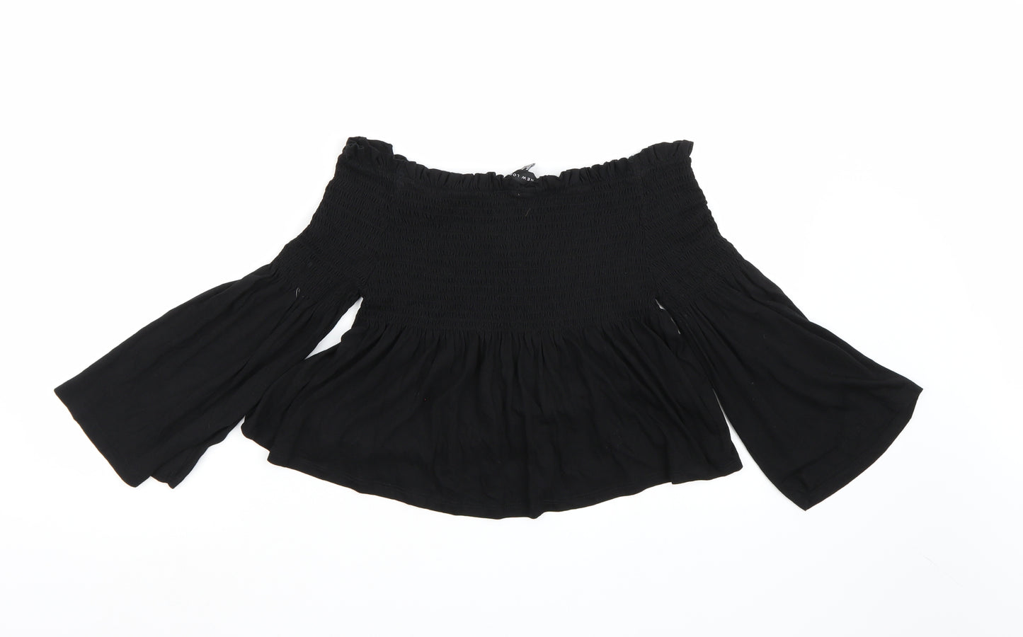 New Look Womens Black   Basic Blouse Size 12  - Flared Sleeves